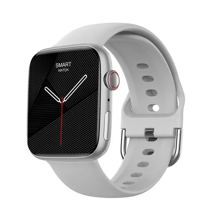 Smart Watch with Wireless Charging & Bluetooth Calls (Grey) - Dattebayo Online Store 