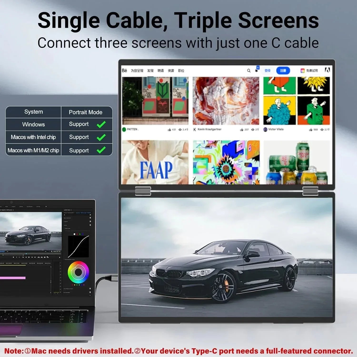 InnoView 15.6" Foldable Dual Monitor - Dattebayo Online Store 