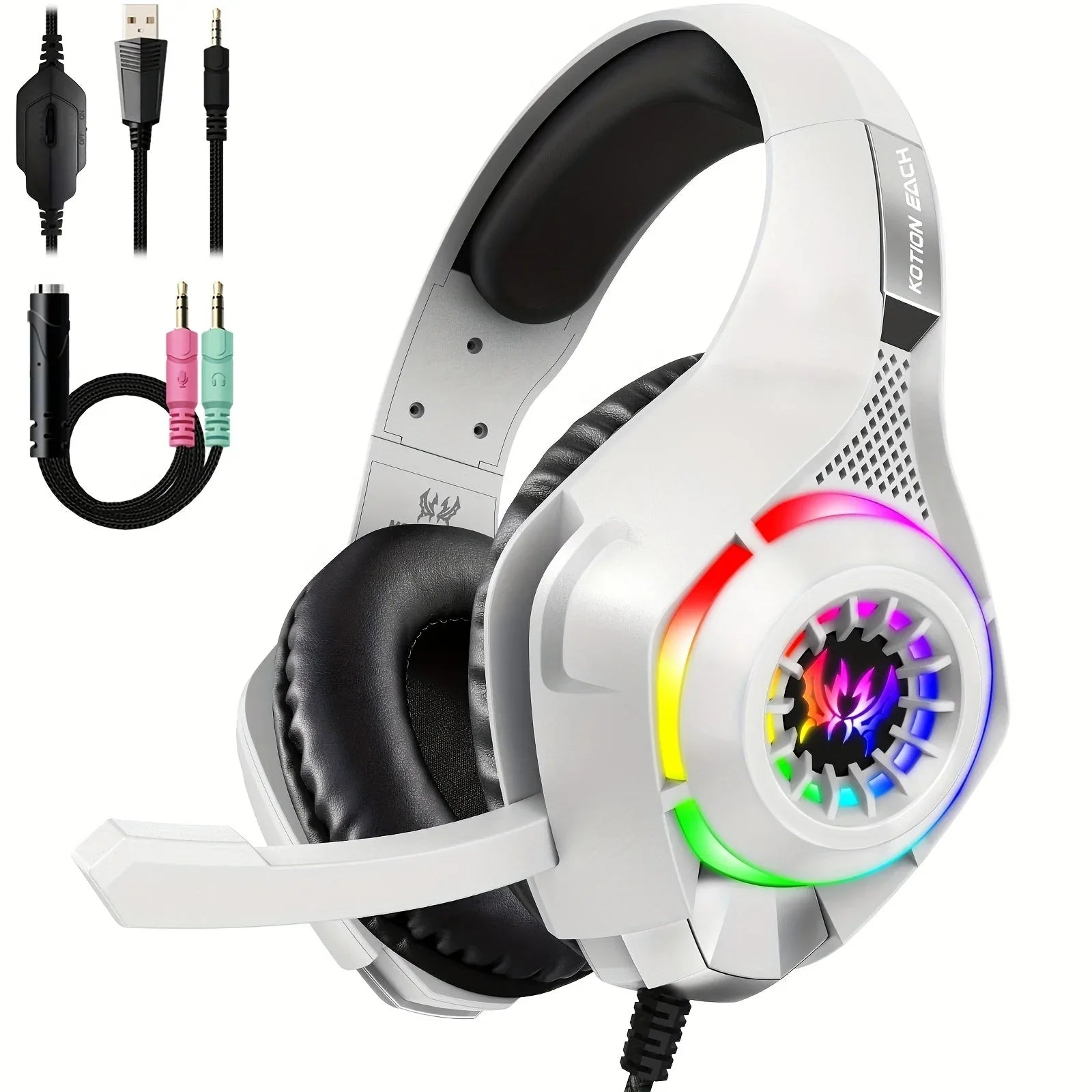 NNETM Gaming Headset with Mic & LED Lights - Dattebayo Online Store 