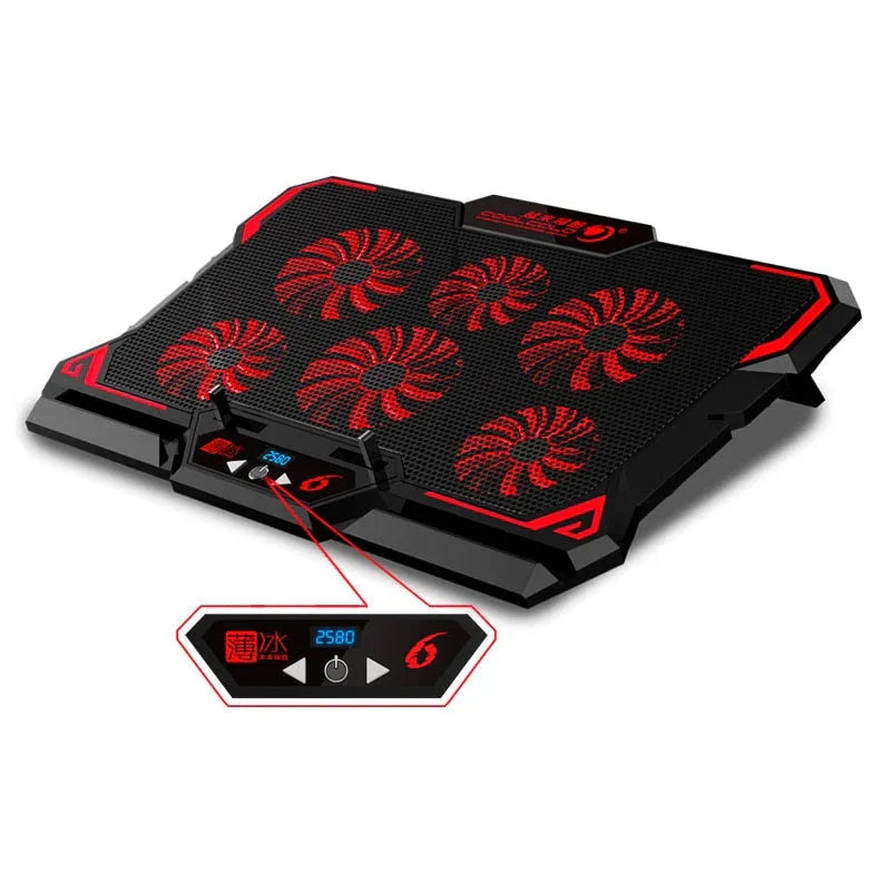 17inch Gaming Laptop Cooler Six Fan - Dattebayo Online Store 