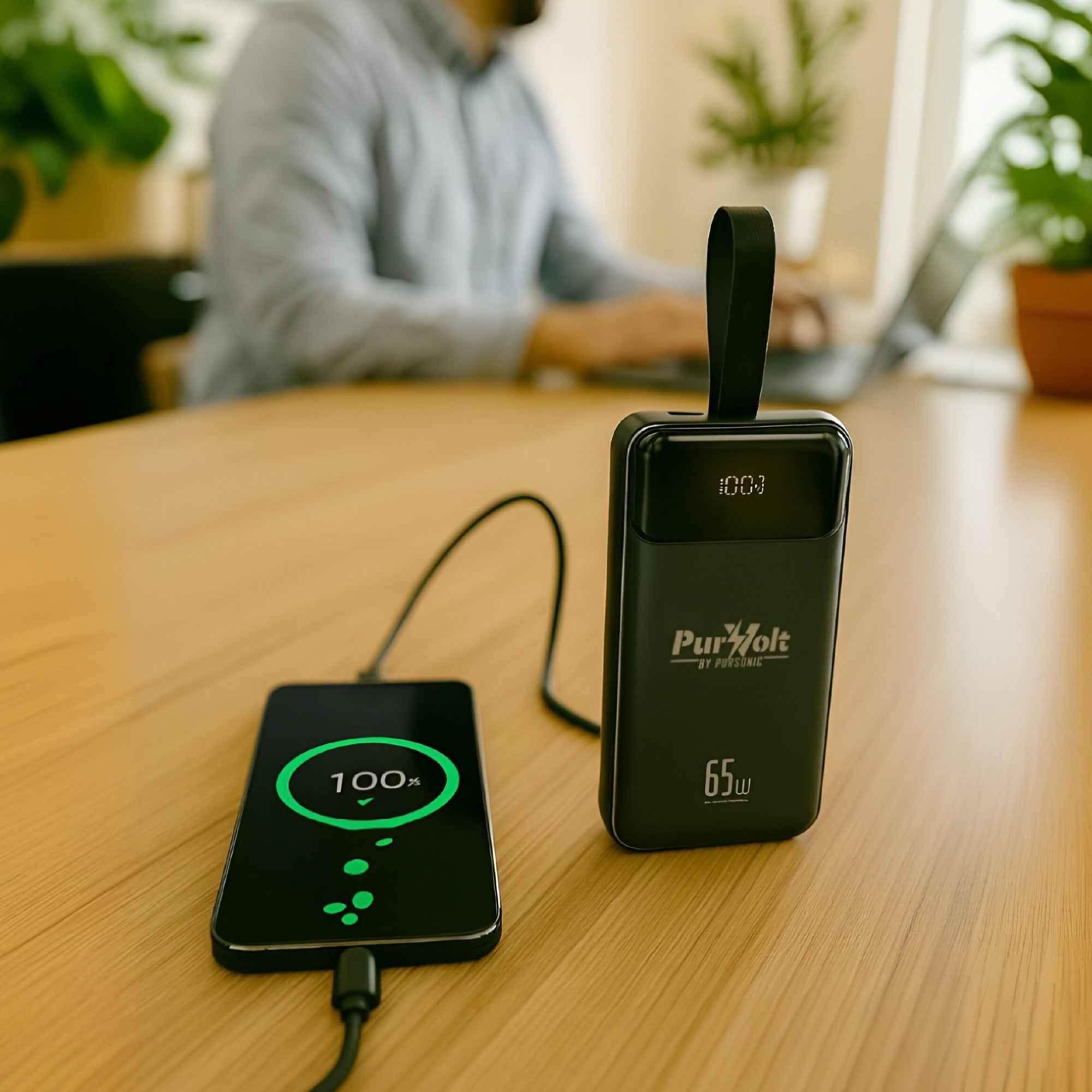 PurVolt 40,000mAh Ultra High-Capacity Power Bank – Powering Laptops, Phones & Beyond - Dattebayo Online Store 