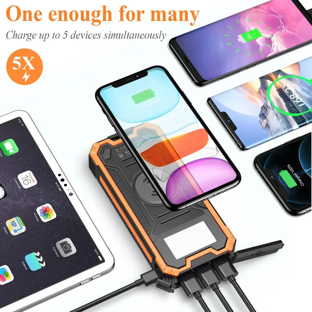Portable Wireless Solar Mobile Power Bank - Dattebayo Online Store 