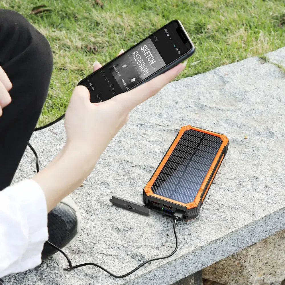 Portable Wireless Solar Mobile Power Bank - Dattebayo Online Store 