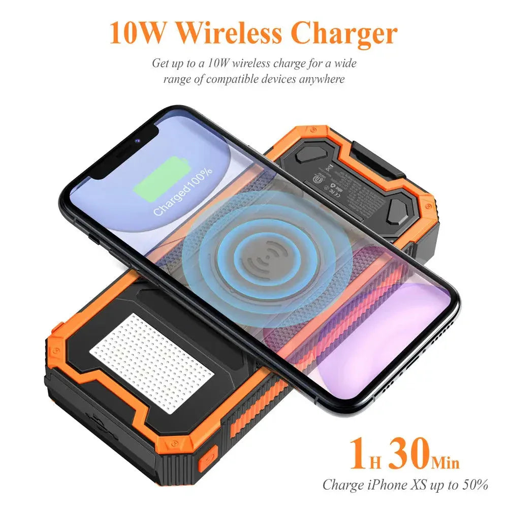 Portable Wireless Solar Mobile Power Bank - Dattebayo Online Store 