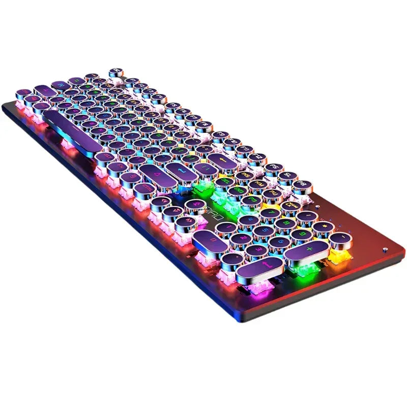 NNEOBA Retro Punk Mechanical Gaming Keyboard RGB Backlit - Dattebayo Online Store 