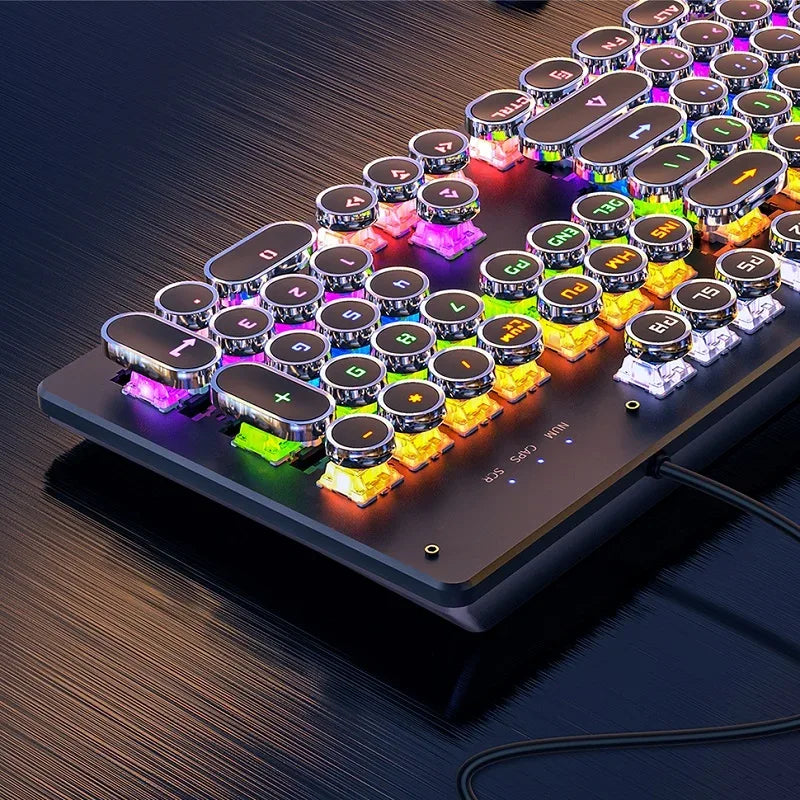 NNEOBA Retro Punk Mechanical Gaming Keyboard RGB Backlit - Dattebayo Online Store 