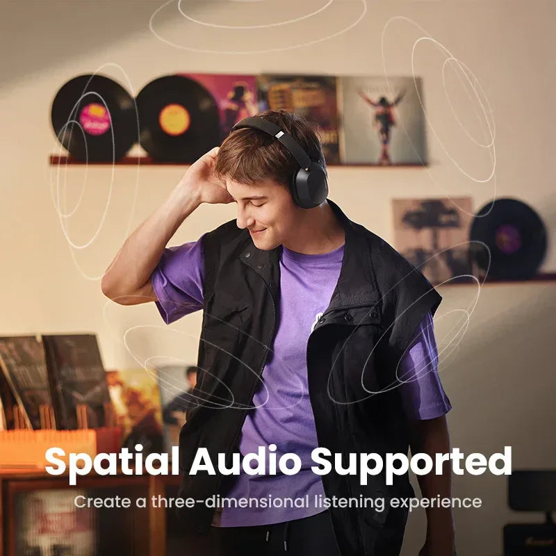 NNEOBA Wireless Bluetooth Over-Ear Headset Black - Dattebayo Online Store 