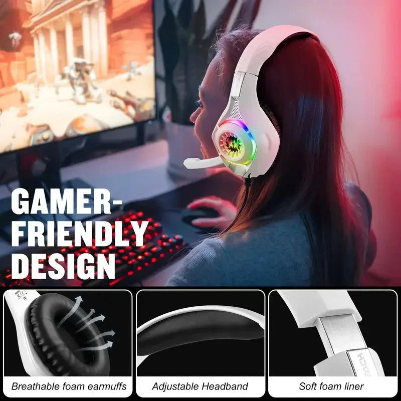 NNETM Gaming Headset with Mic & LED Lights - Dattebayo Online Store 