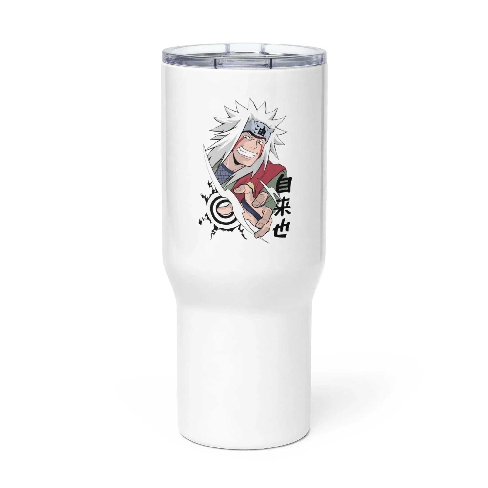 Jiraya travel mug with a handle - Dattebayo Online Store 